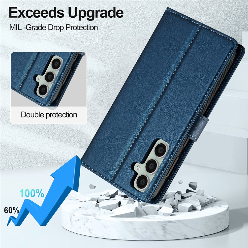 LC.IMEEKE LC.IMEEKE Samsung Galaxy A57 5G 2in1 Magnet Fodral/Skal Blå