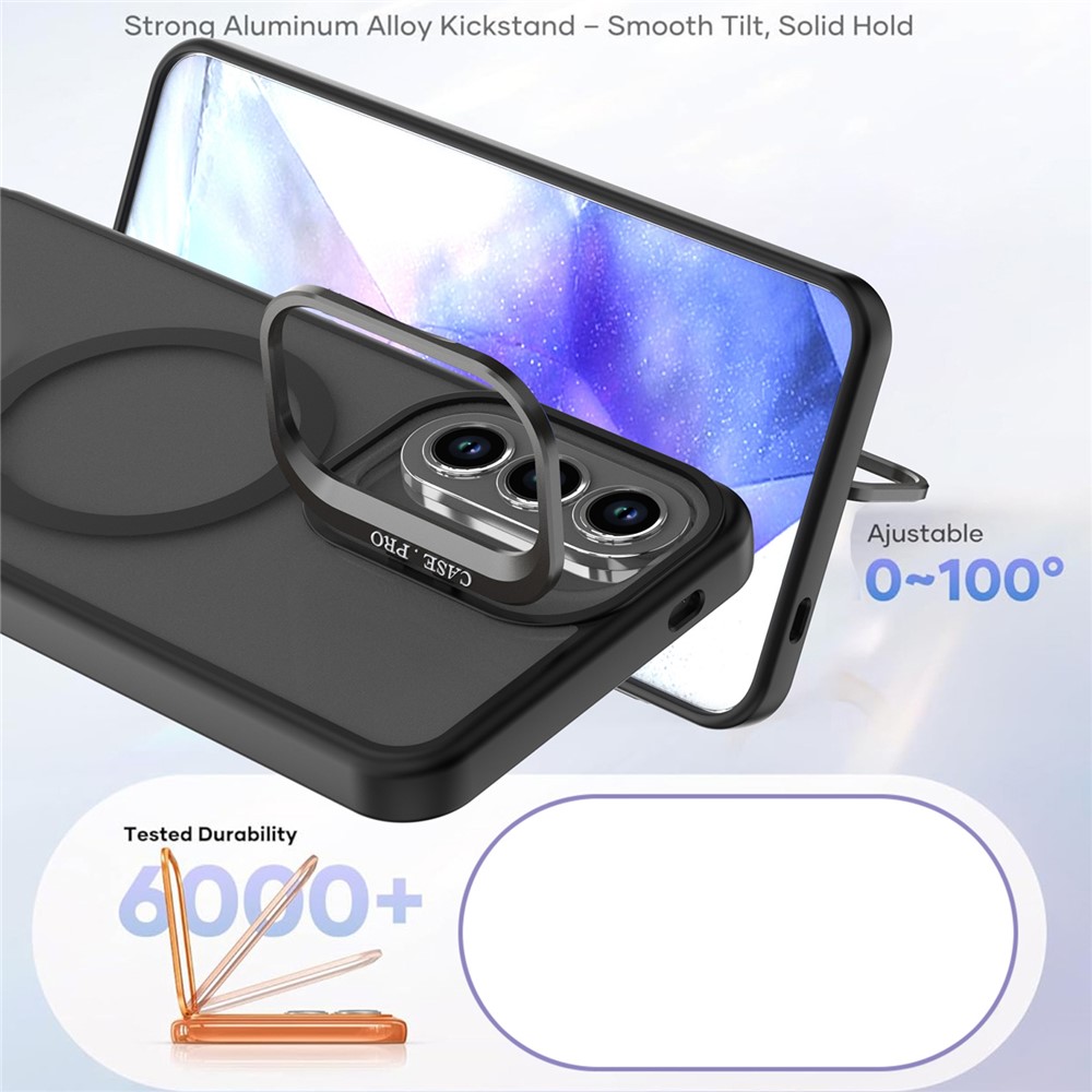  Samsung Galaxy A37 5G Skal MagSafe Kickstand Svart