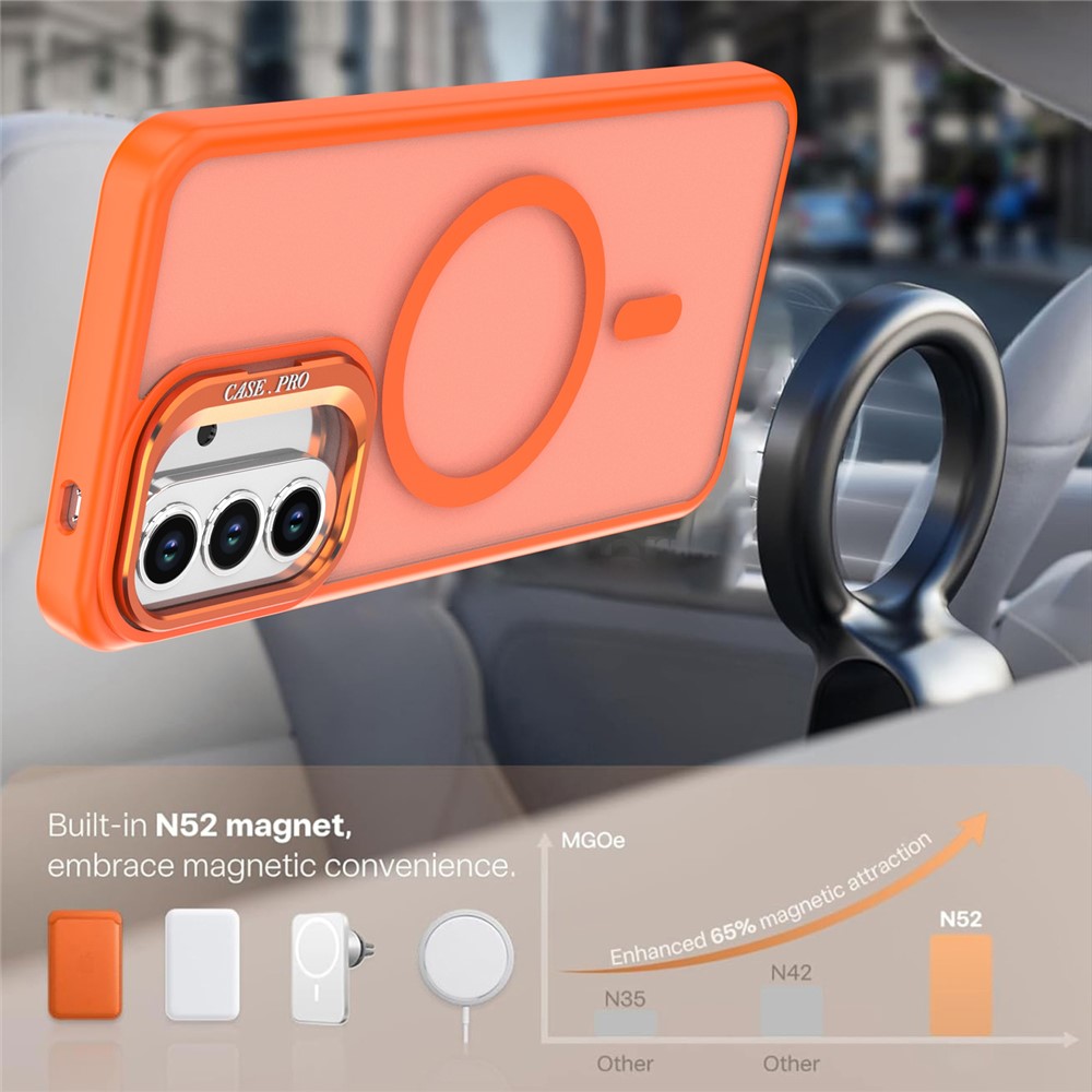  Samsung Galaxy A57 5G Skal MagSafe Kickstand Orange