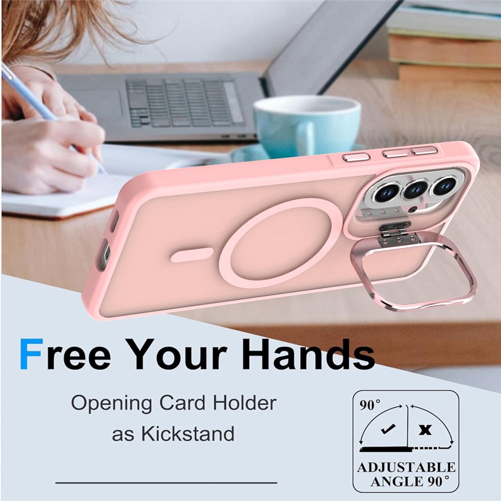  Samsung Galaxy A57 5G Skal MagSafe Kickstand Rosa