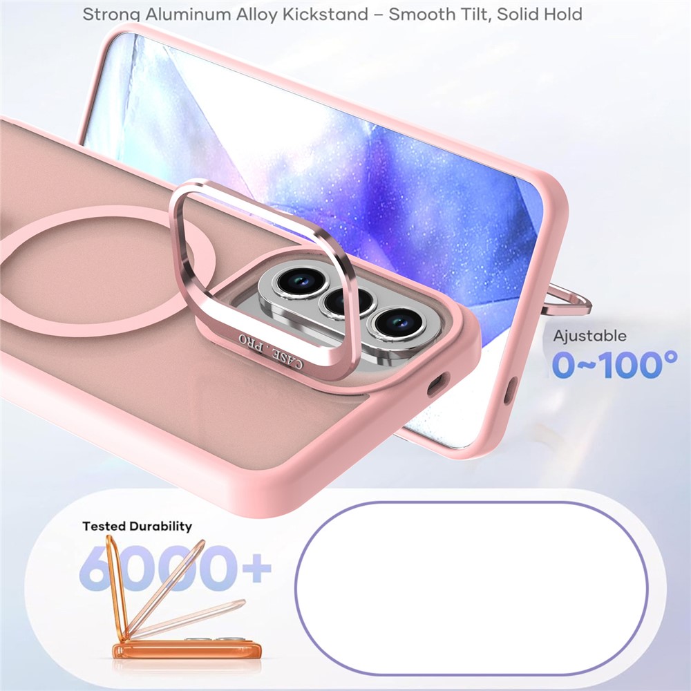  Samsung Galaxy A57 5G Skal MagSafe Kickstand Rosa