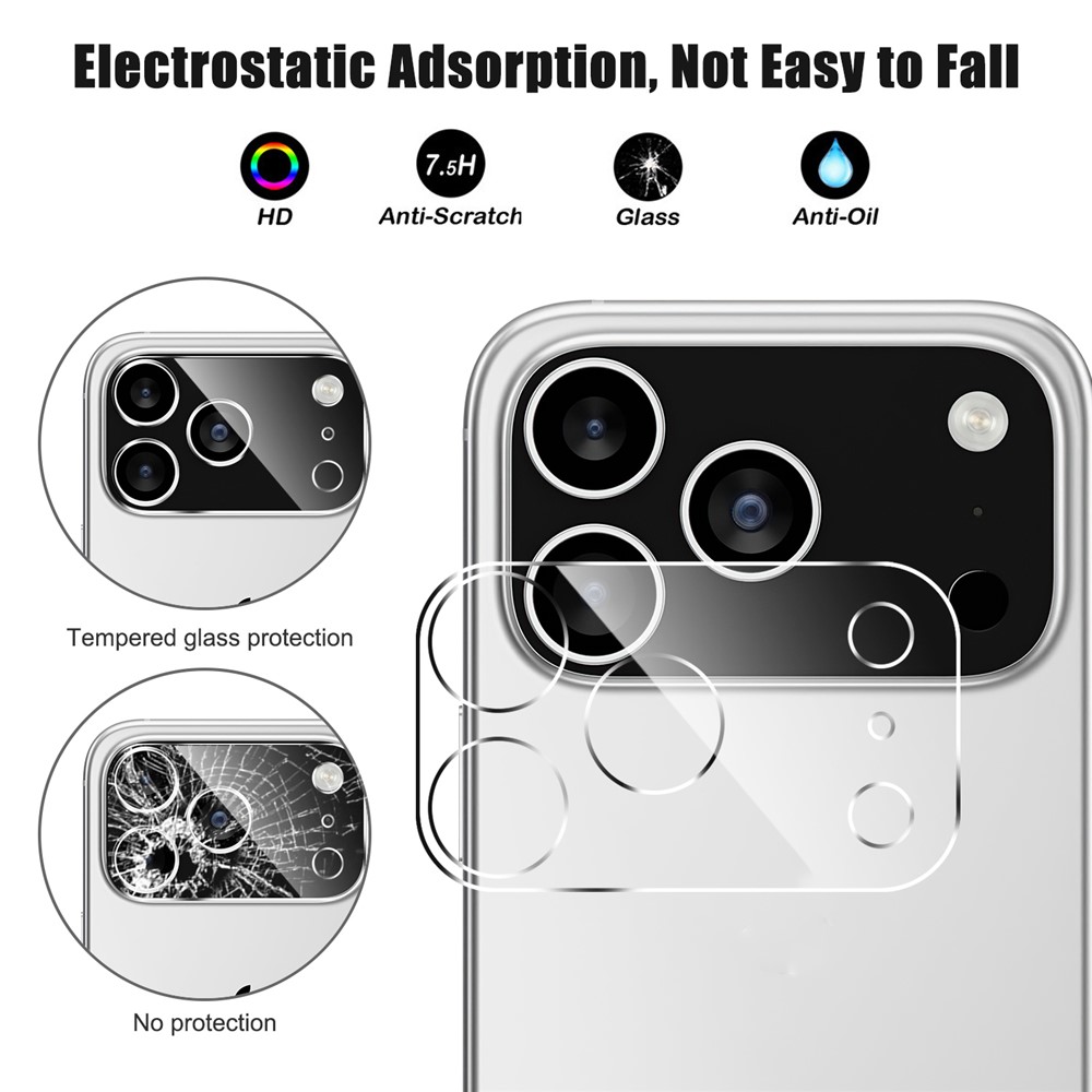  iPhone 17 Pro Linsskydd Härdat Glas Transparent