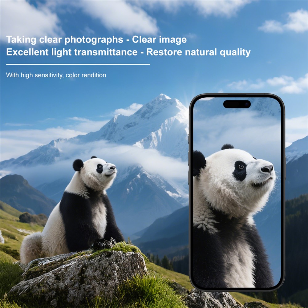 IMAK IMAK iPhone 17 Pro Linsskydd Black Rings Härdat Glas
