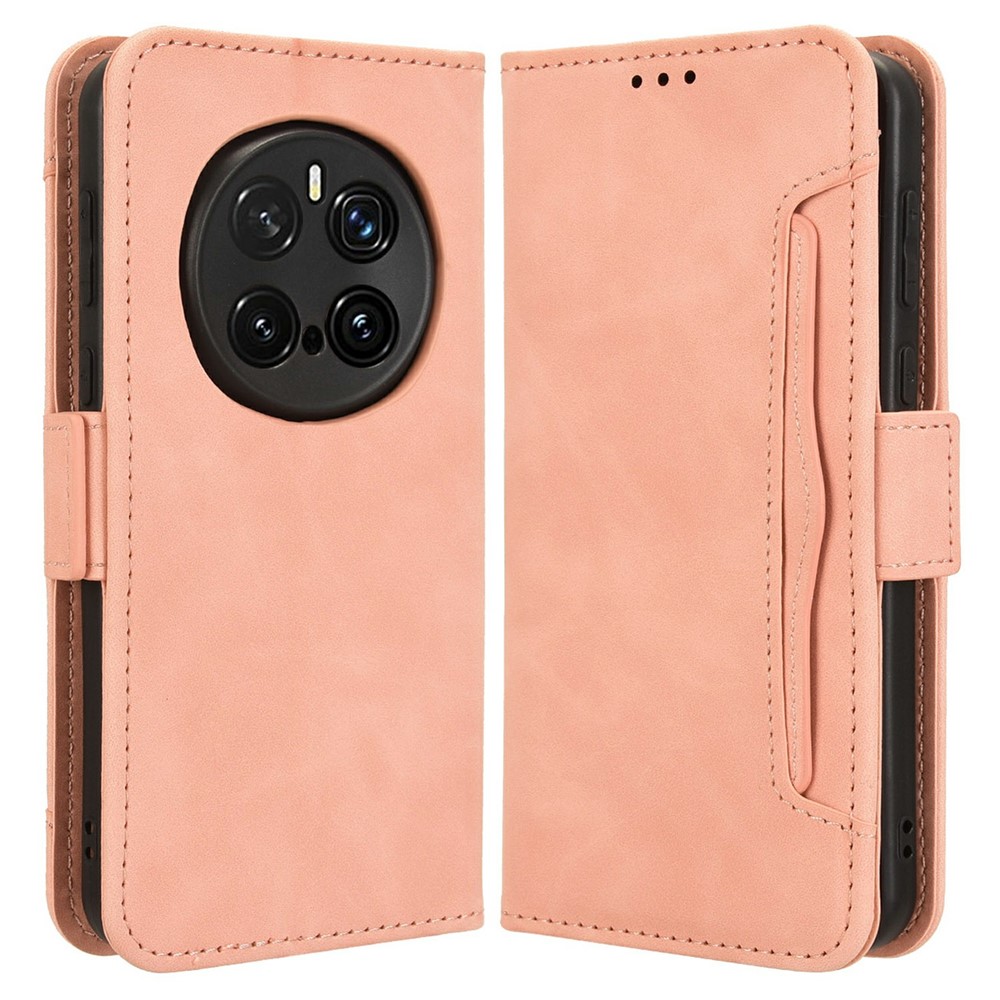  Honor Magic7 Pro Fodral Med Avtagbart Kortfodral Rosa