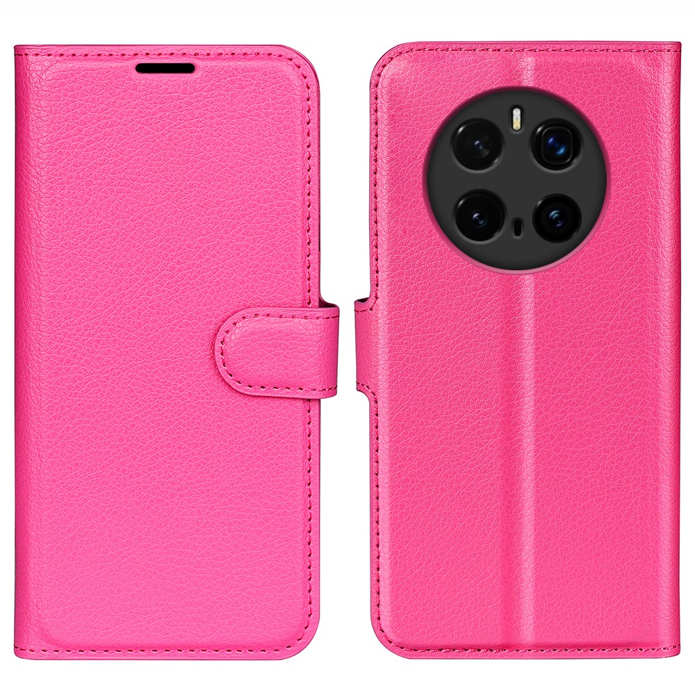  Honor Magic7 Pro Fodral Litchi Läder Rosa