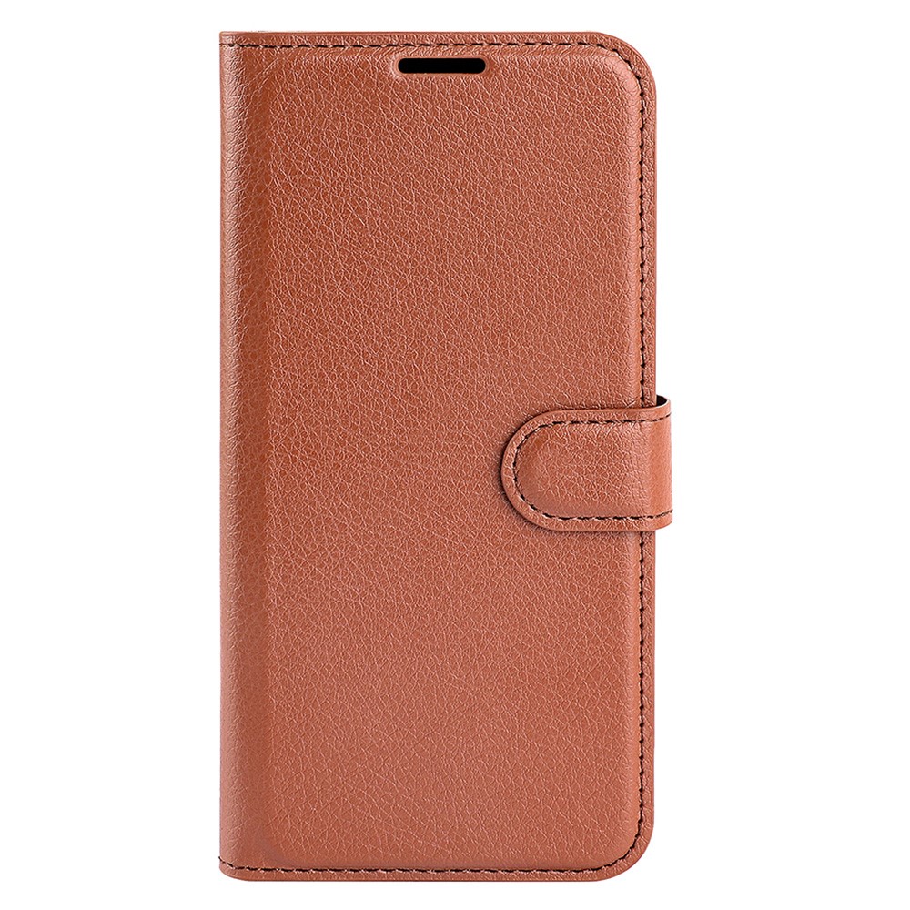  Honor Magic7 Pro Fodral Litchi Läder Brun