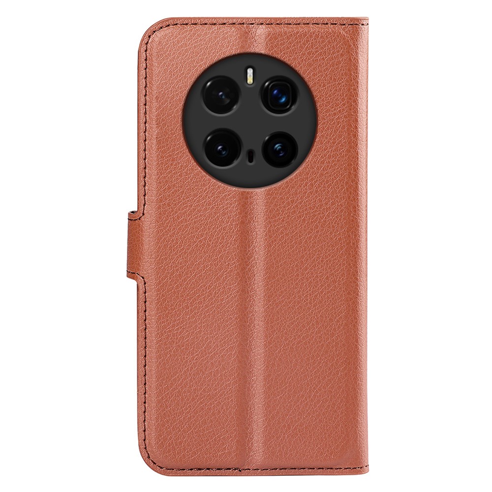  Honor Magic7 Pro Fodral Litchi Läder Brun