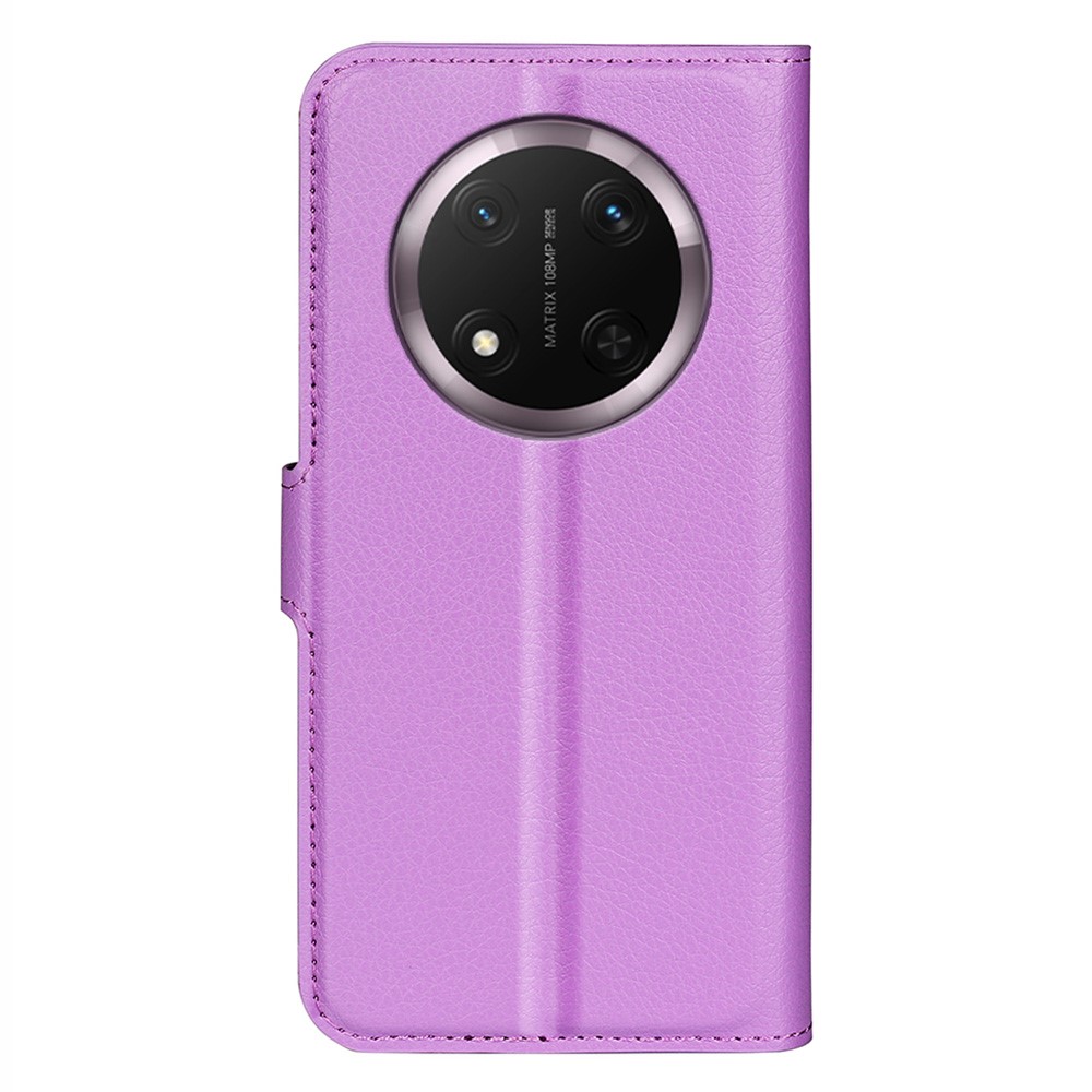  Honor Magic7 Lite Fodral Litchi Läder Lila