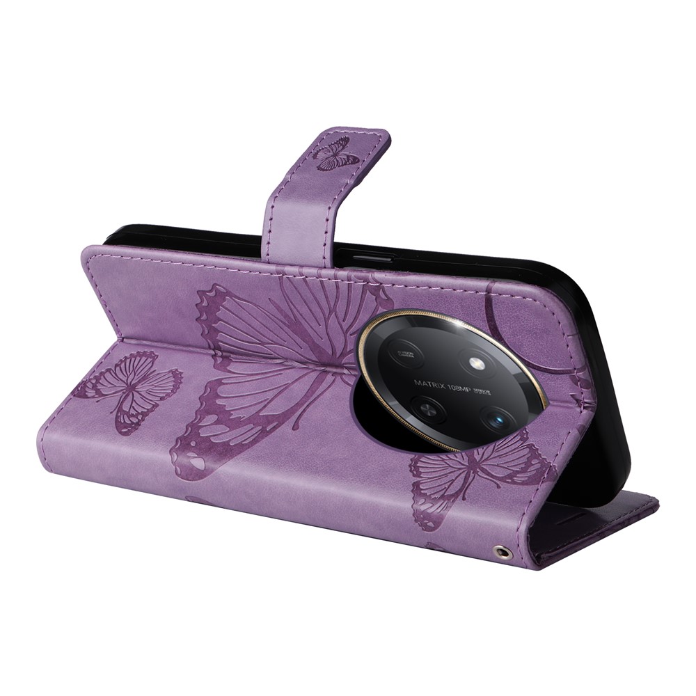  Honor Magic7 Lite Fodral Med Fjäril Tryck Lila