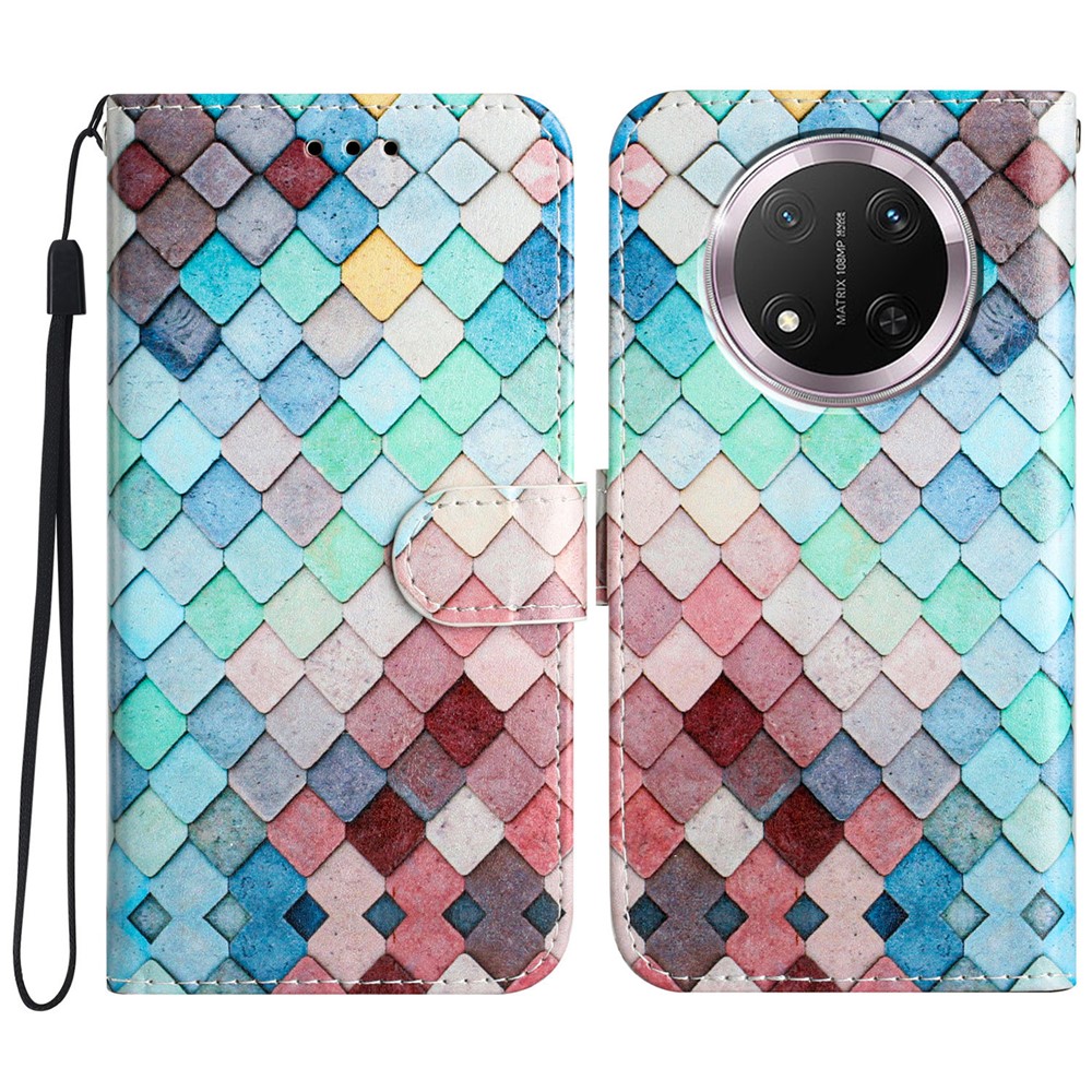  Honor Magic7 Lite Fodral Med Tryck Grid