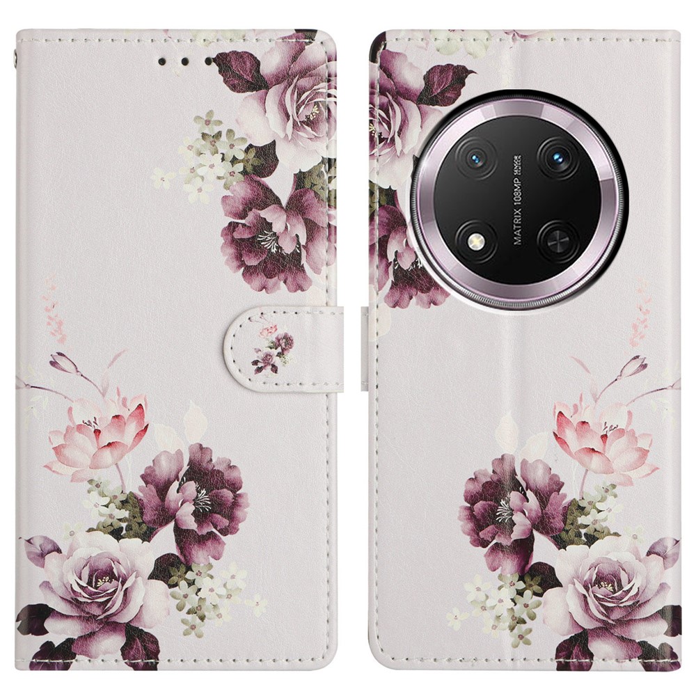  Honor Magic7 Lite Fodral Med Tryck Blommor