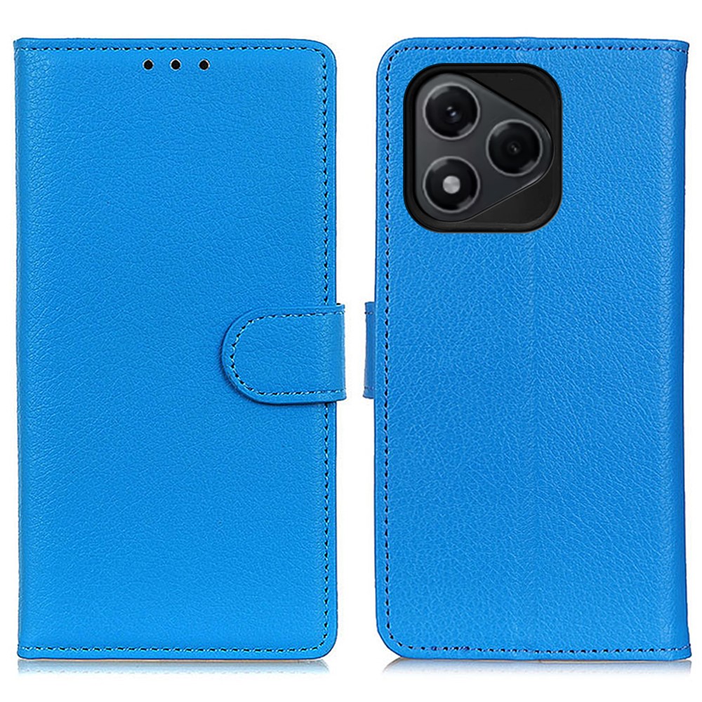  Honor 400 Lite Fodral Litchi Läder Blå