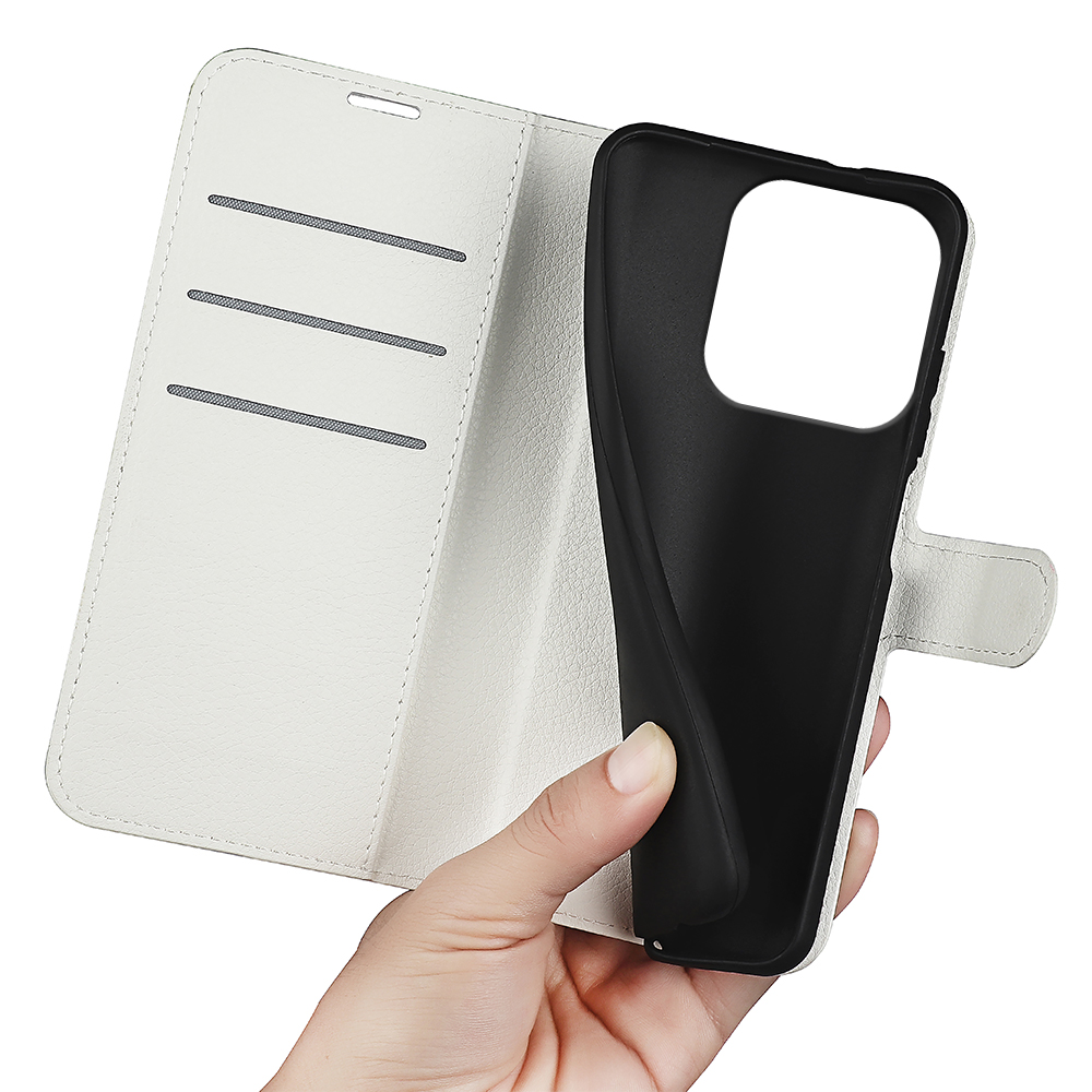  Honor 400 Smart Fodral Litchi Läder Vit