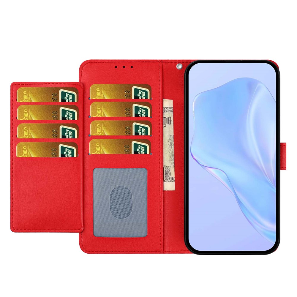  Honor 400 Lite Plånboksfodral Läder Röd