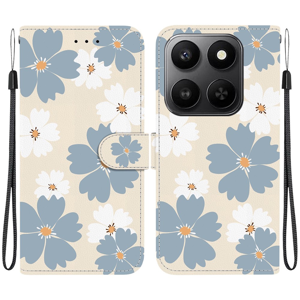  Honor 400 Smart Fodral Läder Blue Daisy