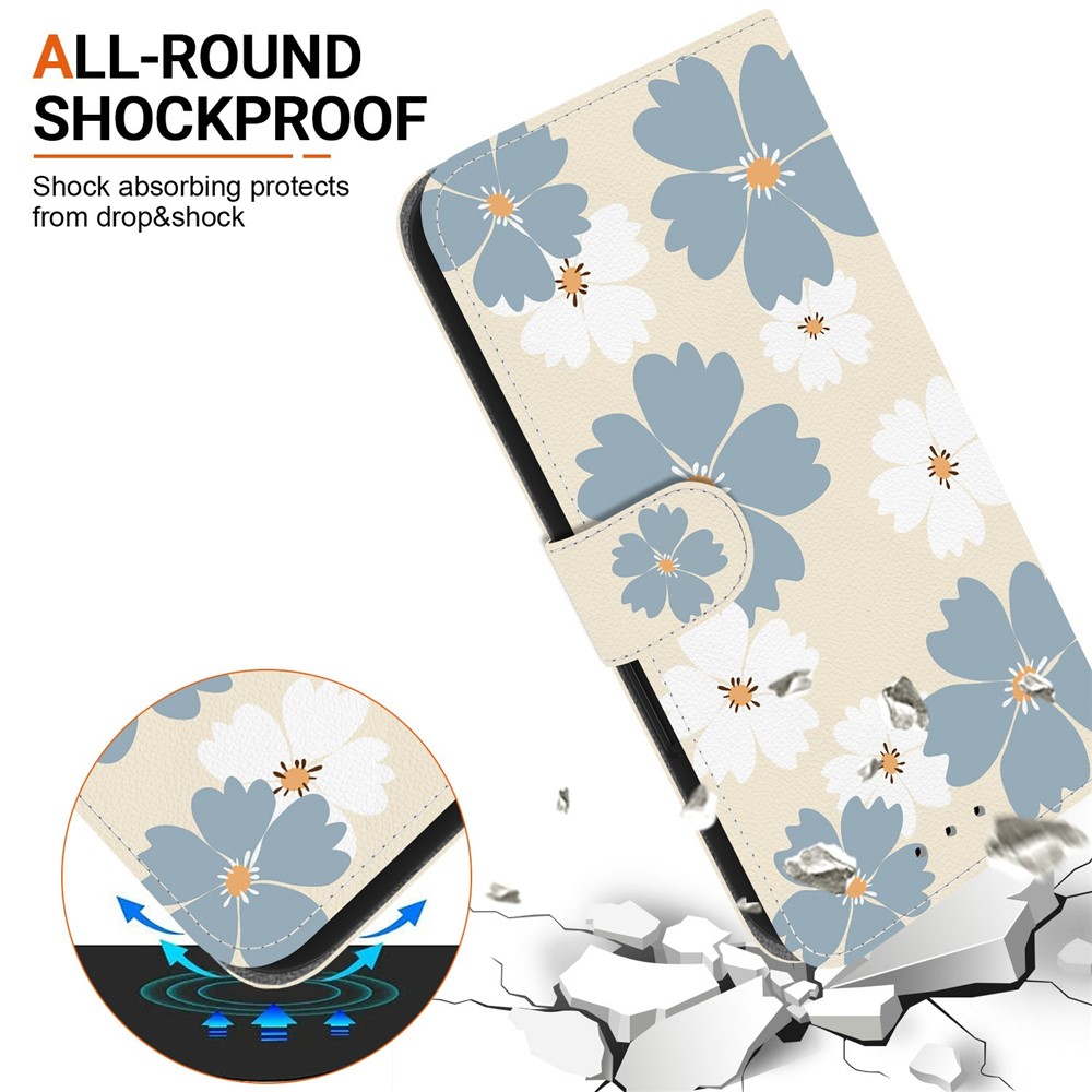  Honor 400 Smart Fodral Läder Blue Daisy