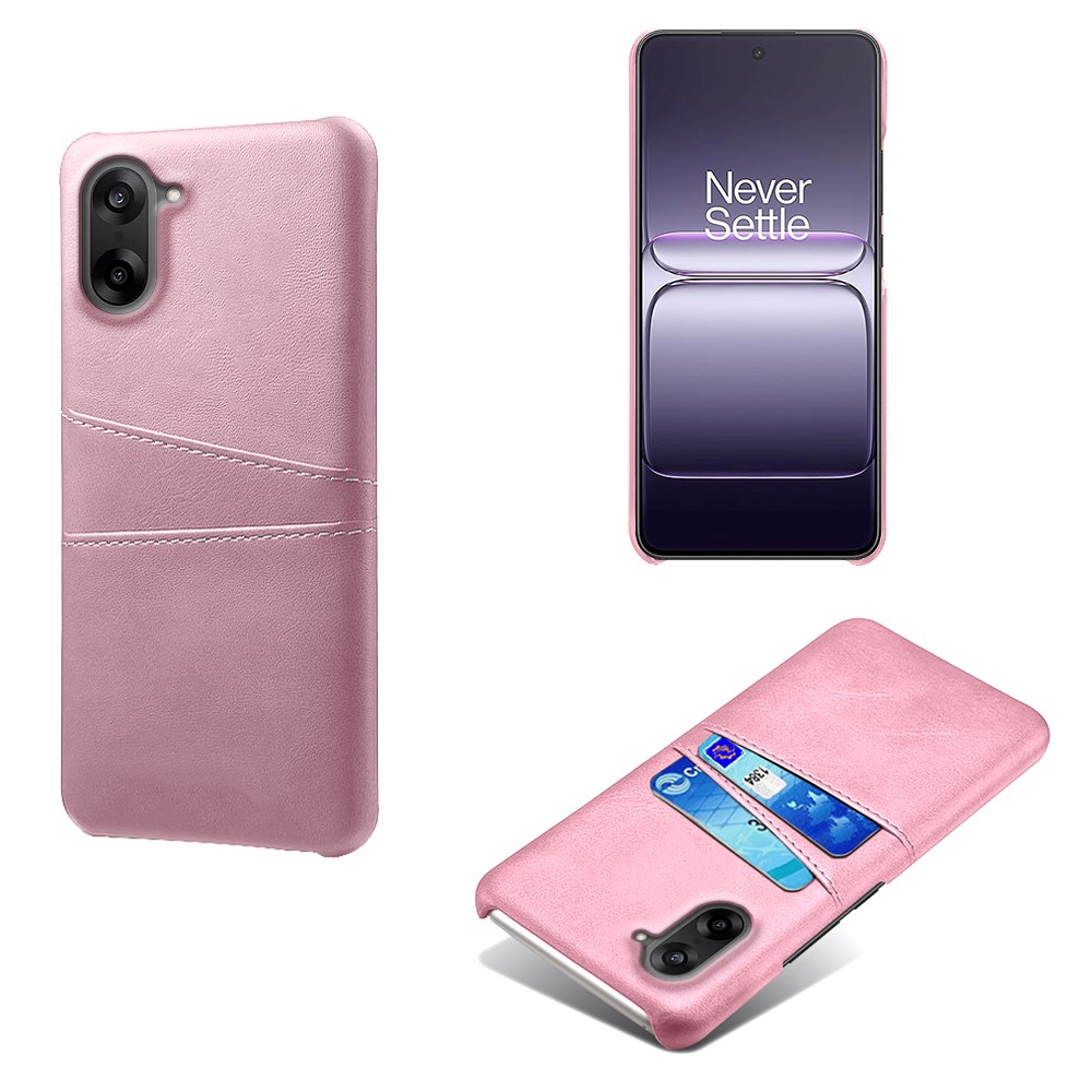  OnePlus Nord CE5 Läderbelagt Skal Med Kortfack Roséguld