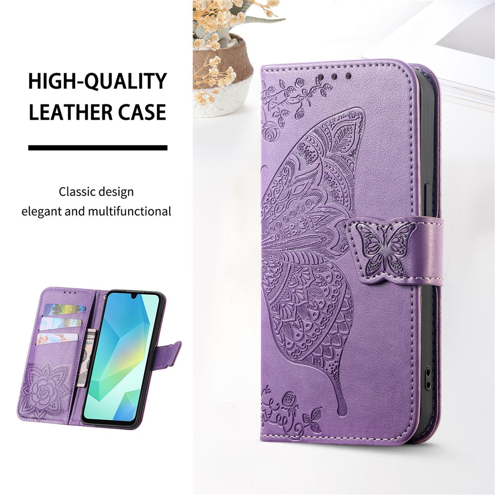  Honor 400 Smart Fodral Med Fjäril Tryck Lila