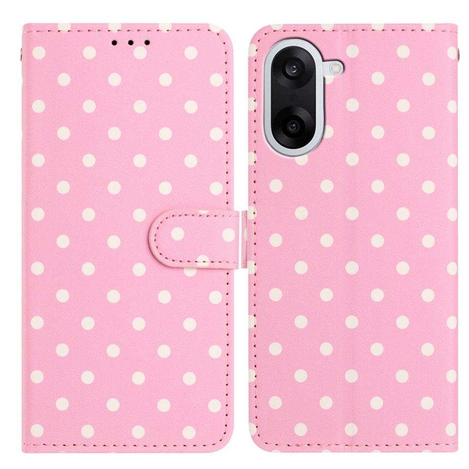  OnePlus Nord CE5 Fodral Polka Dot Rosa / Vit