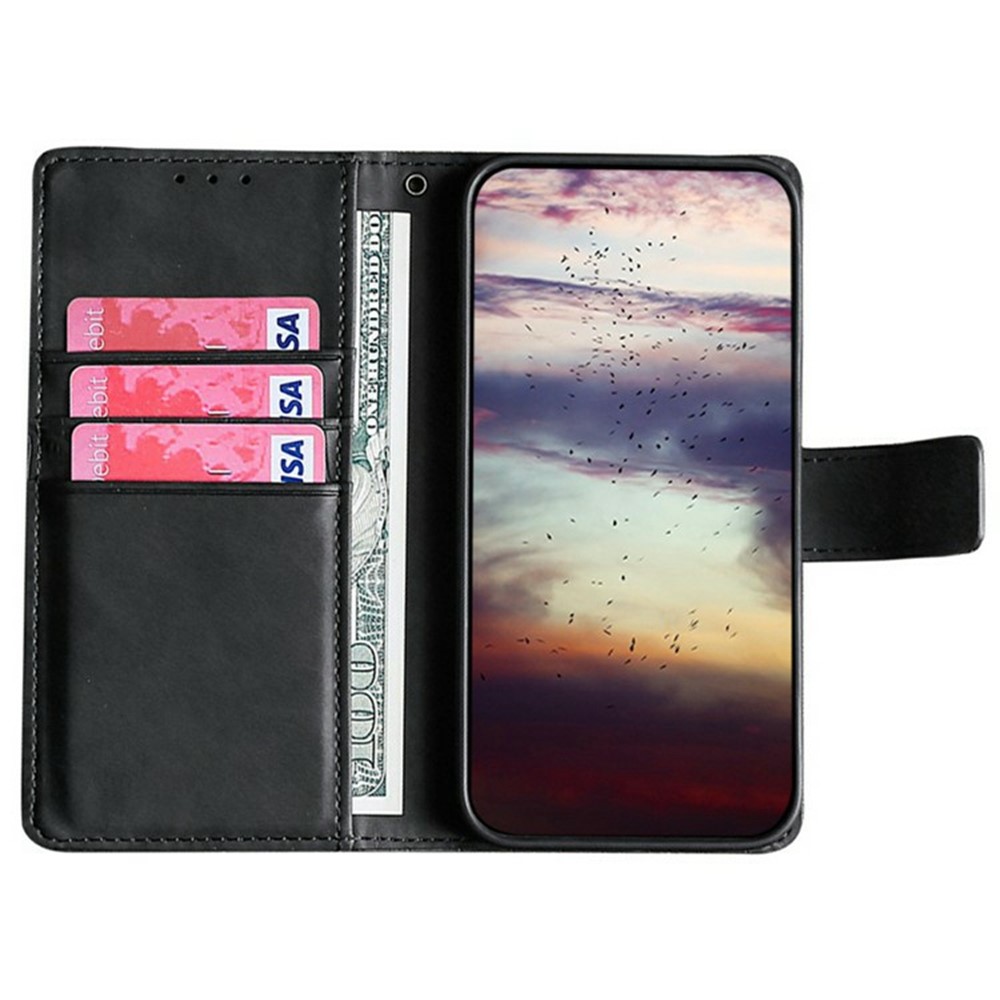  Honor X5c Plus Fodral Krokodil Textur Läder Svart