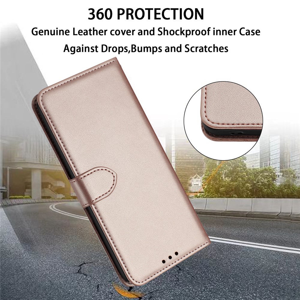  Honor X5c Plus Plånboksfodral Läder Roséguld