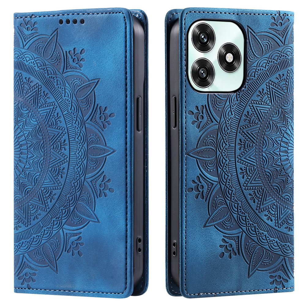  Honor X5c Plus Fodral Flip Mandala Läder Blå