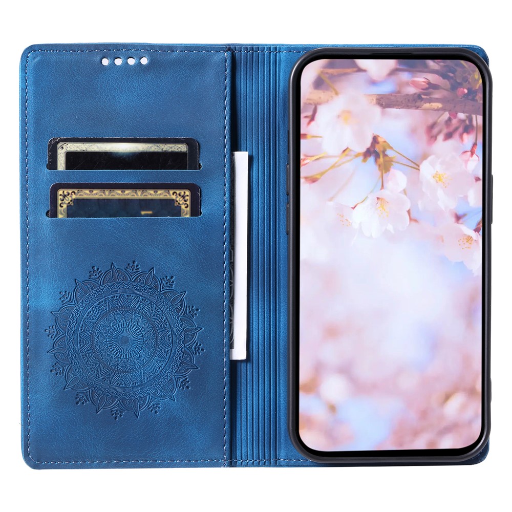  Honor X5c Plus Fodral Flip Mandala Läder Blå