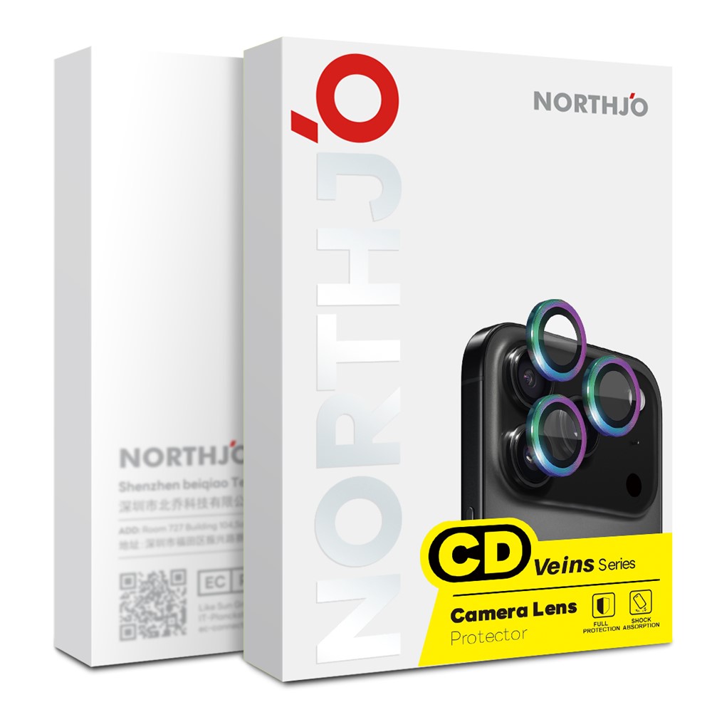NORTHJO NORTHJO Honor 400 Lite Linsskydd Härdat Glas Svart