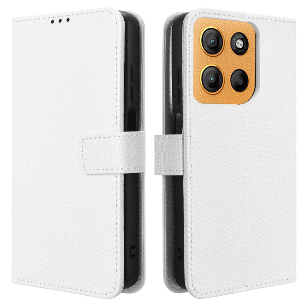  Motorola Moto G15 / G15 Power Fodral Läder Vit