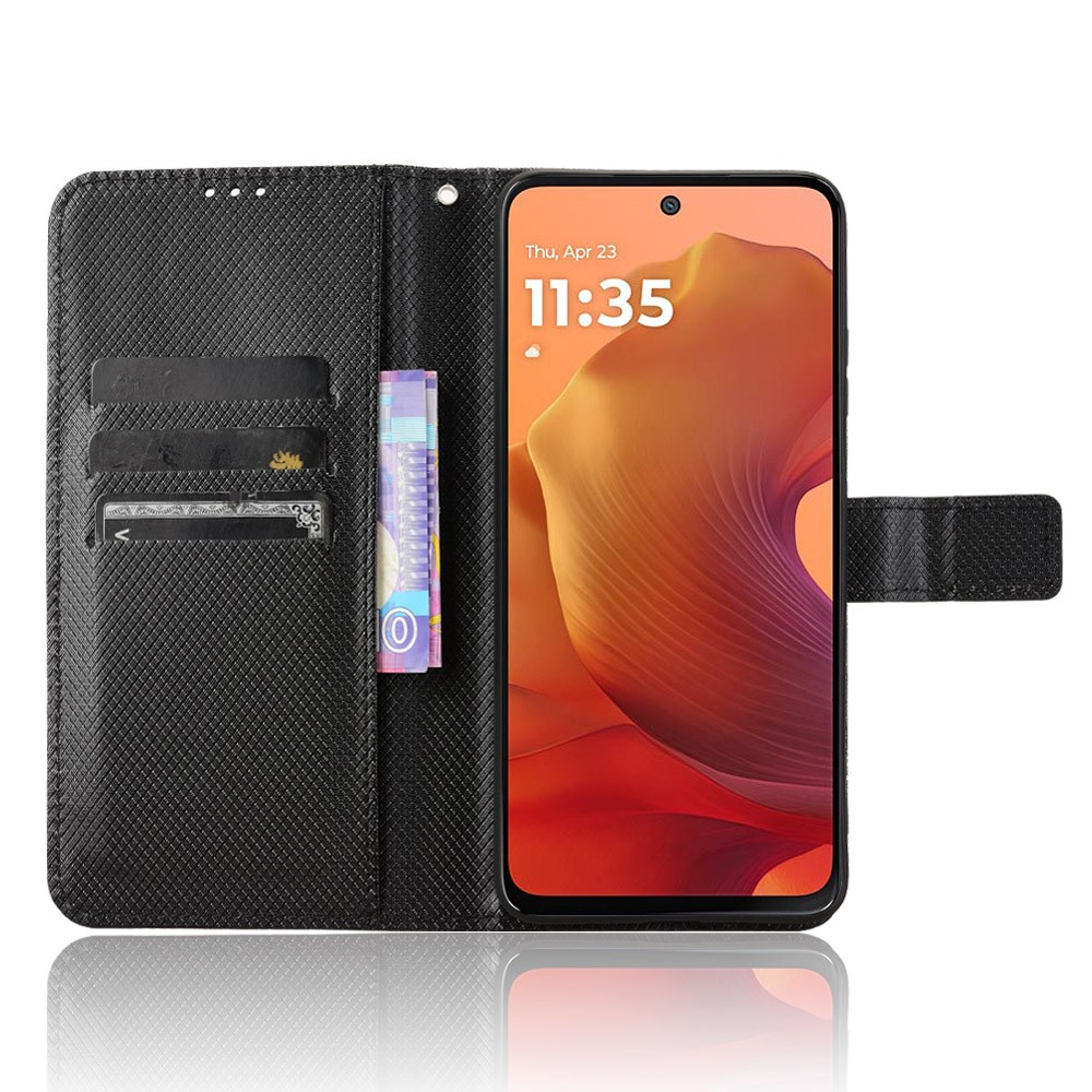  Motorola Moto G15 / G15 Power Fodral Läder Svart