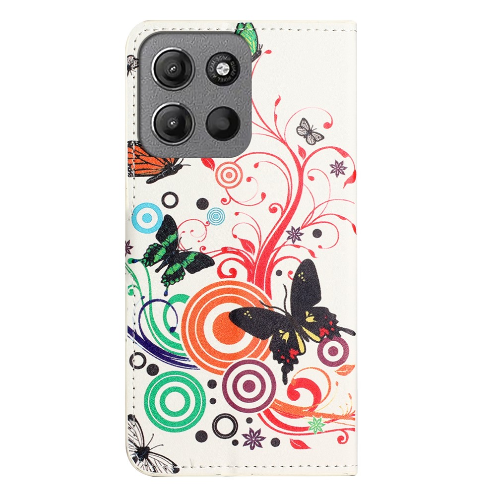  Motorola Moto G15 / G15 Power Fodral Med Tryck Fjärilar