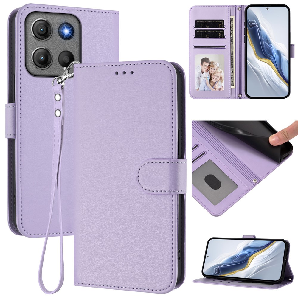  Motorola Moto G15 / G15 Power Fodral Läder Lila