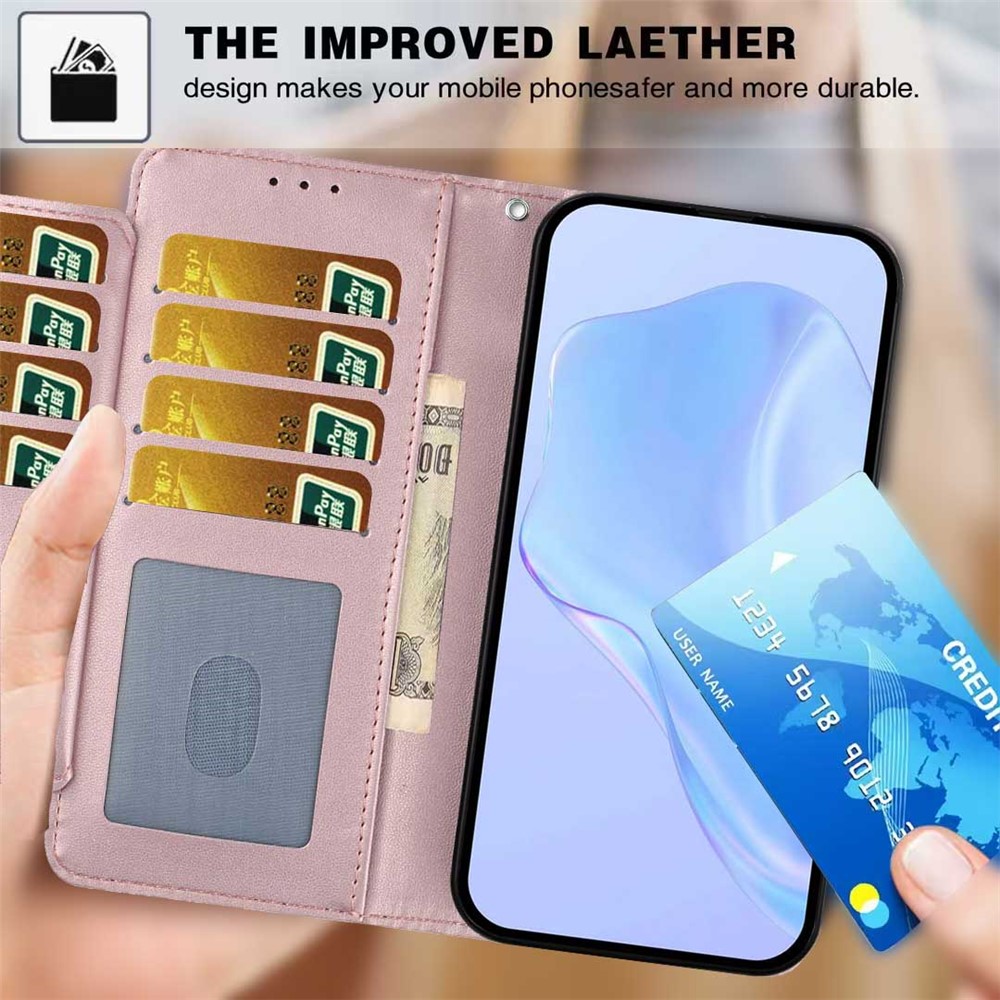  Motorola Moto G15 / G15 Power Fodral Läder Roséguld