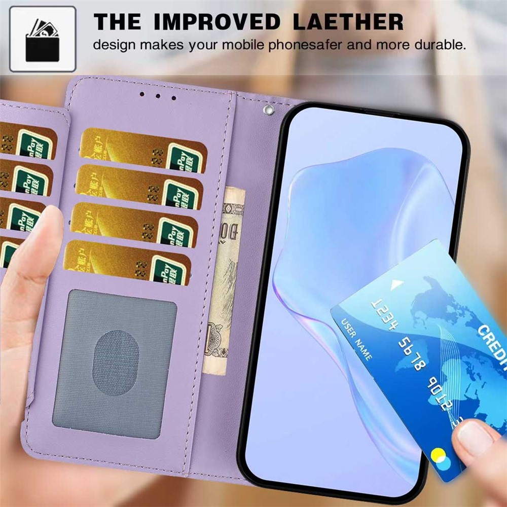  Motorola Moto G15 / G15 Power Fodral Läder Lila