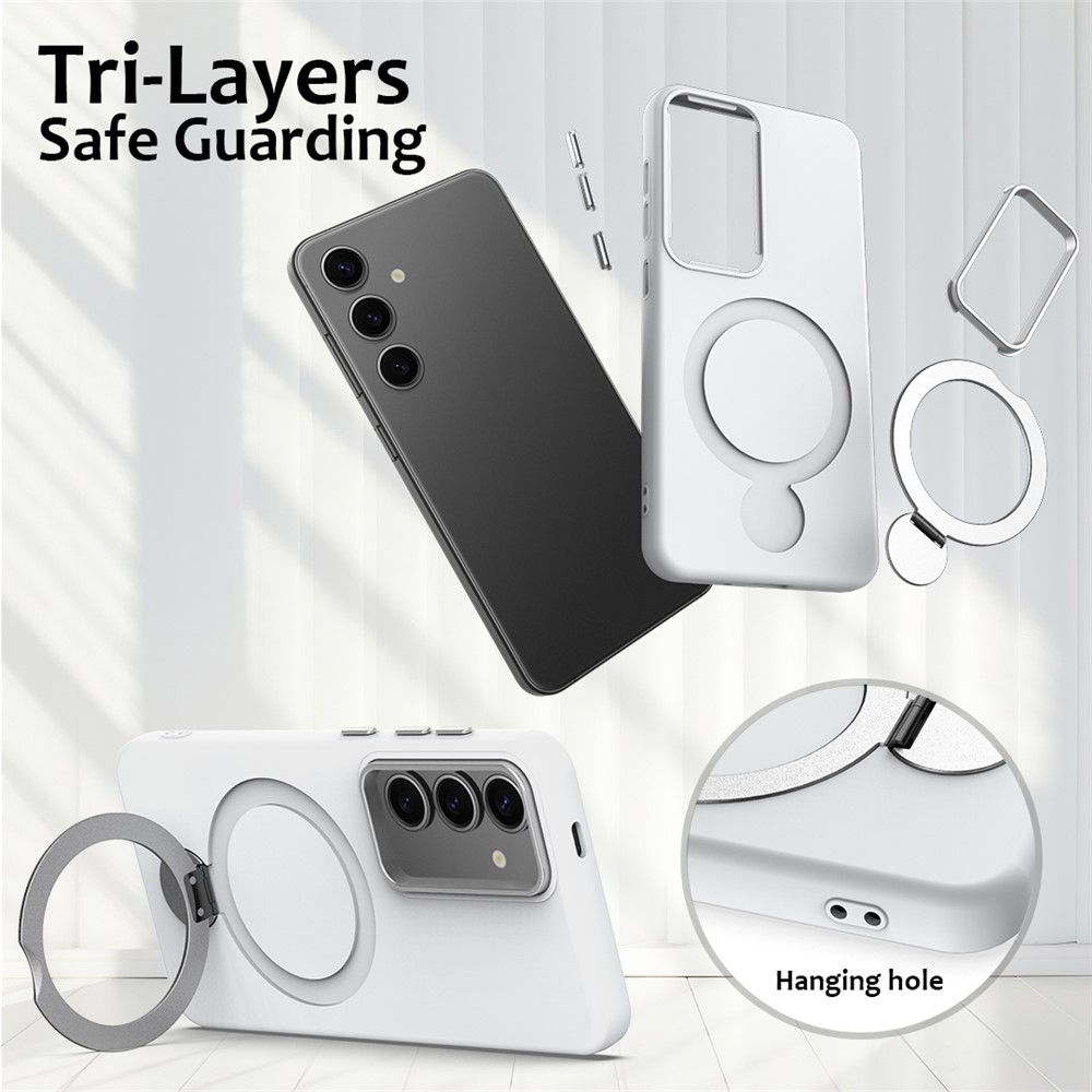  Samsung Galaxy S25 Plus/S24 Plus Skal MagSafe Kickstand Hybrid