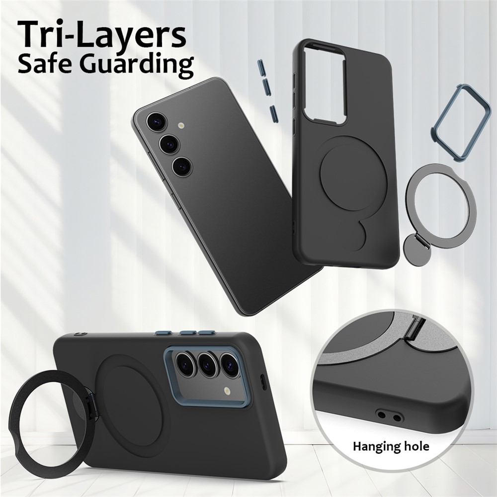  Samsung Galaxy S25 Plus/S24 Plus Skal MagSafe Kickstand Hybrid
