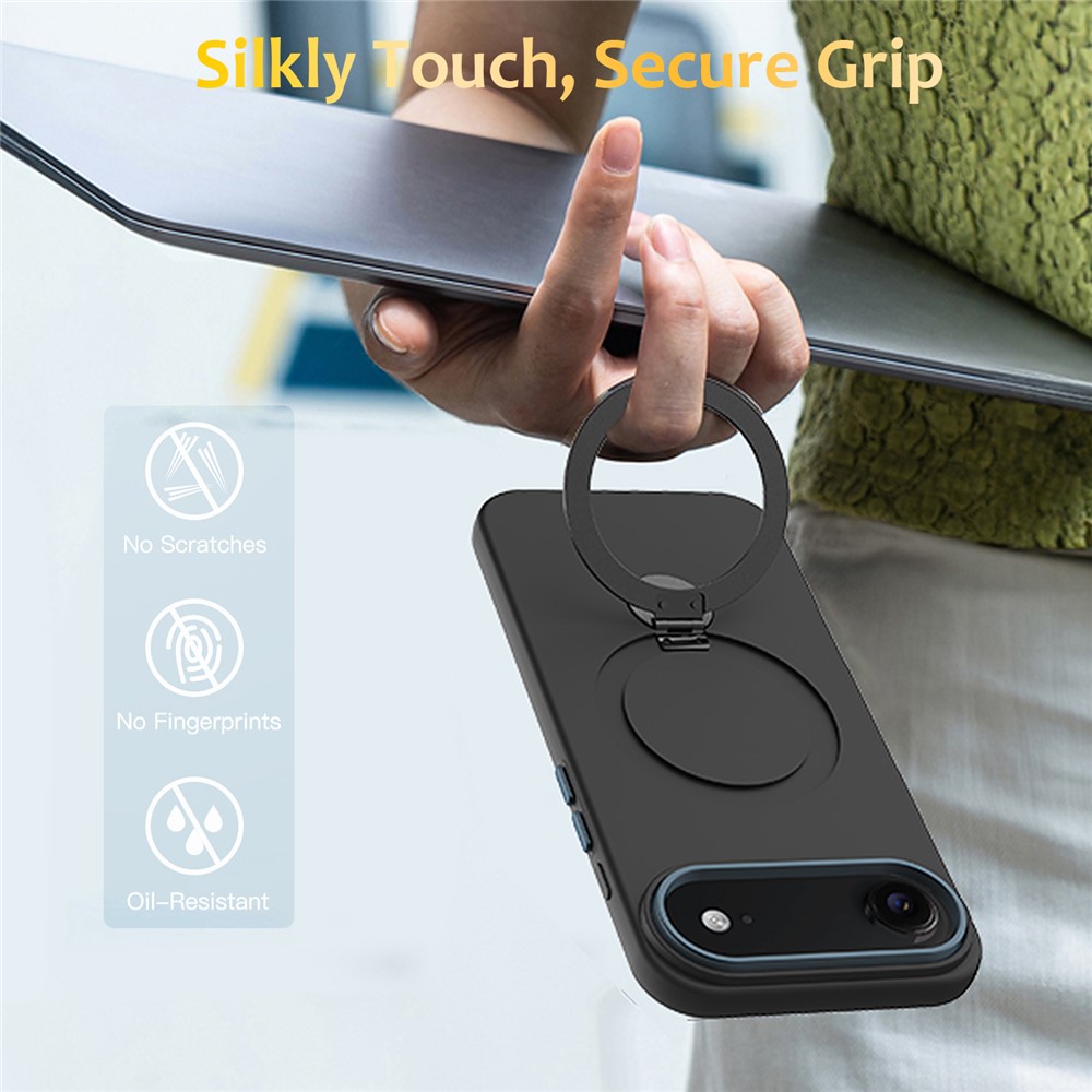  iPhone Air Skal MagSafe Kickstand Hybrid Svart