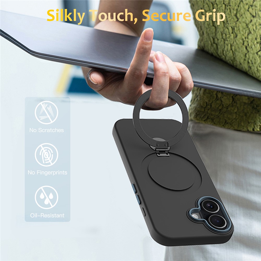  iPhone 17 Skal MagSafe Kickstand Hybrid Svart