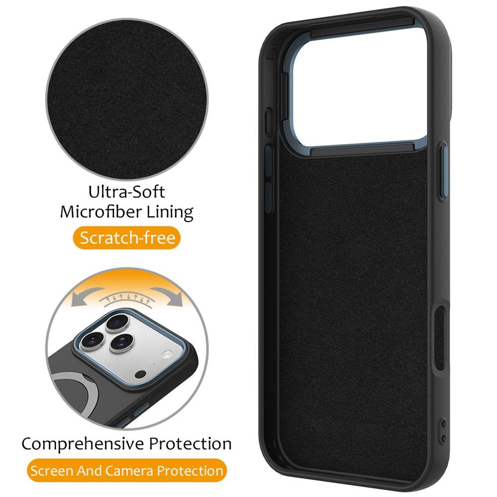  iPhone 17 Pro Skal MagSafe Kickstand Hybrid Svart