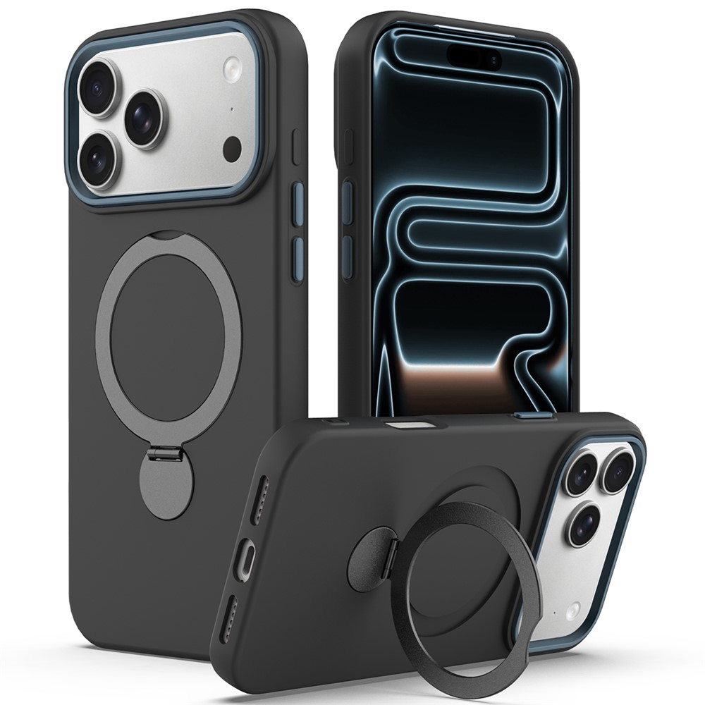  iPhone 17 Pro Max Skal MagSafe Kickstand Hybrid Svart