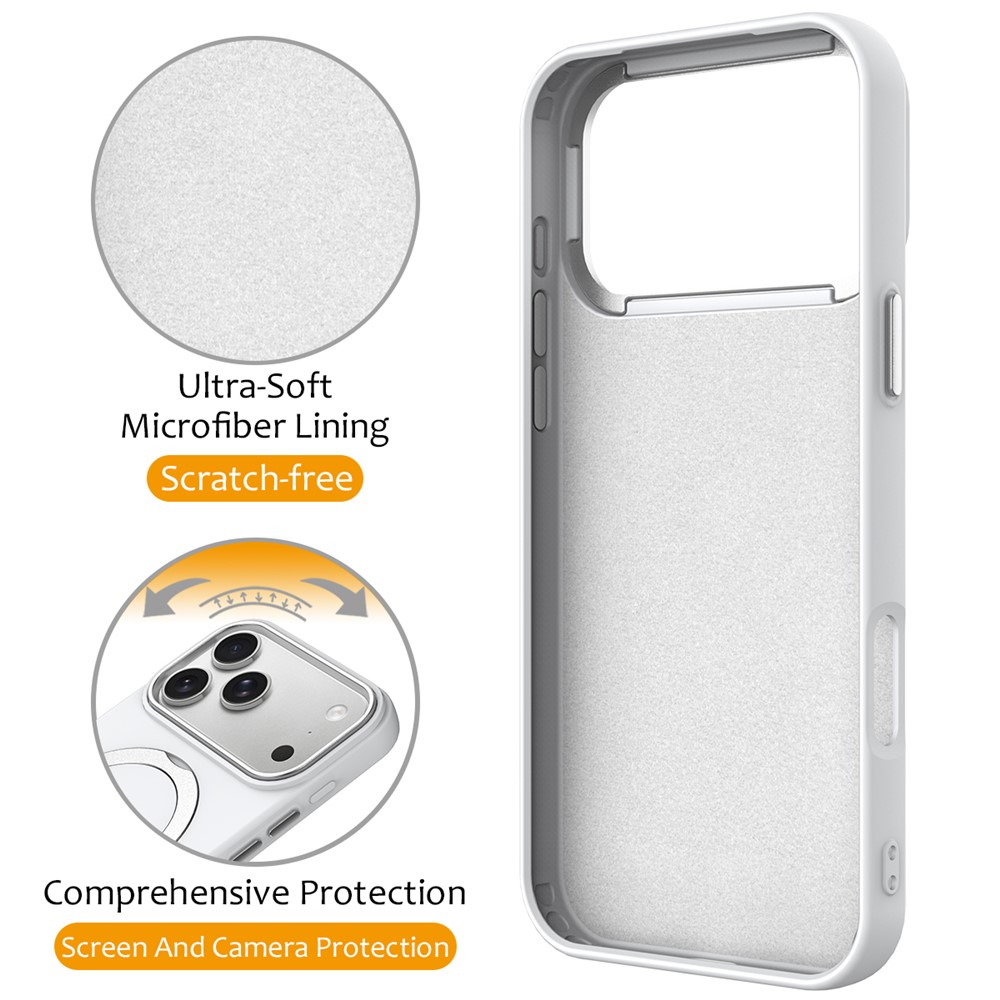  iPhone 17 Pro Max Skal MagSafe Kickstand Hybrid Vit