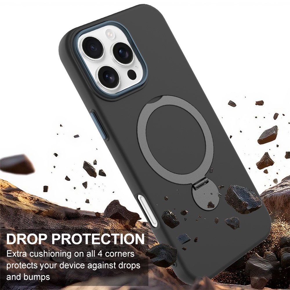  iPhone 16 Pro Skal MagSafe Kickstand Hybrid Svart