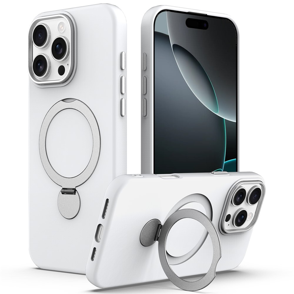  iPhone 16 Pro Skal MagSafe Kickstand Hybrid Vit