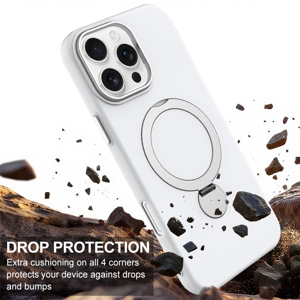  iPhone 16 Pro Skal MagSafe Kickstand Hybrid Vit