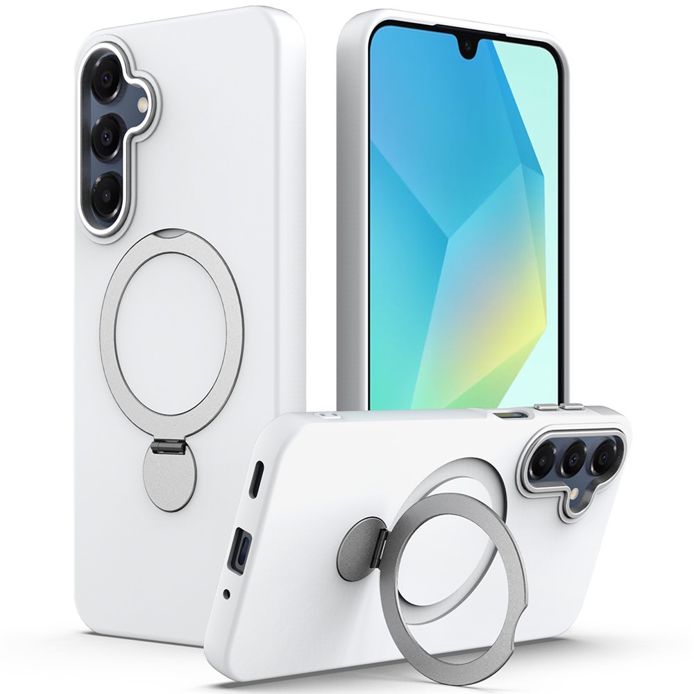  Samsung Galaxy A16 Skal MagSafe Kickstand Hybrid Vit