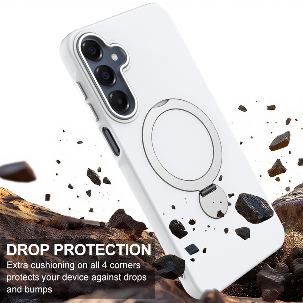  Samsung Galaxy A16 Skal MagSafe Kickstand Hybrid Vit