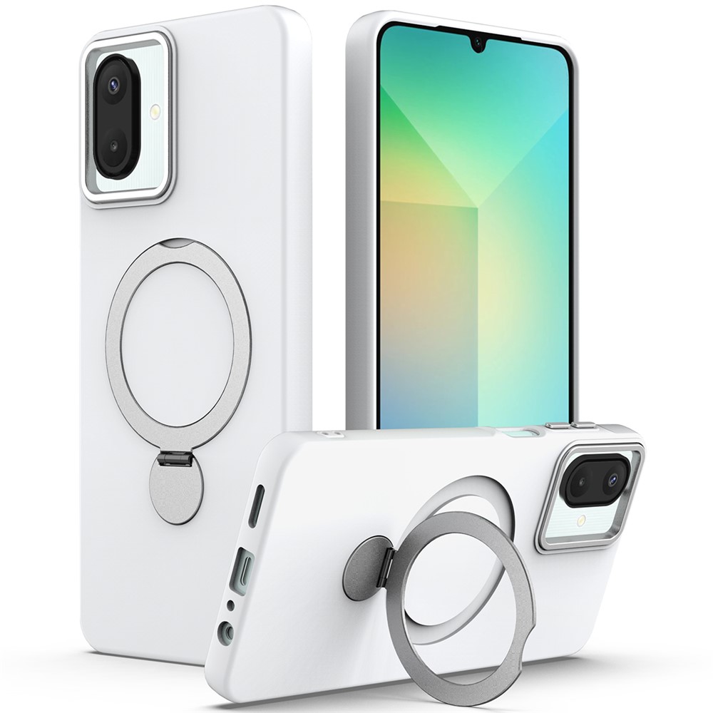  Samsung Galaxy A07 Skal MagSafe Kickstand Hybrid Vit