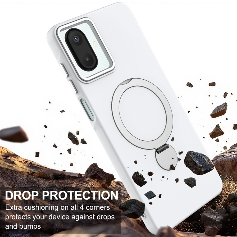  Samsung Galaxy A07 Skal MagSafe Kickstand Hybrid Vit