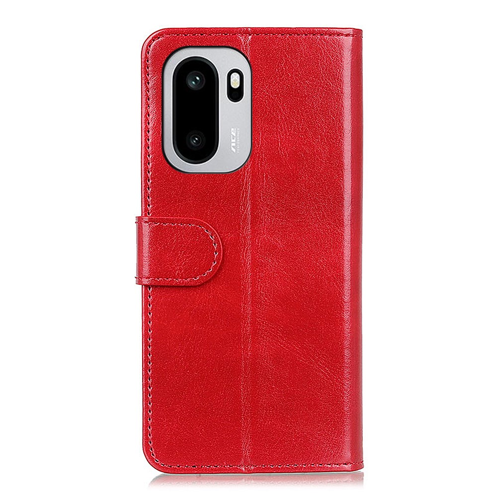  OnePlus 15R Fodral Crazy Horse Läder Röd