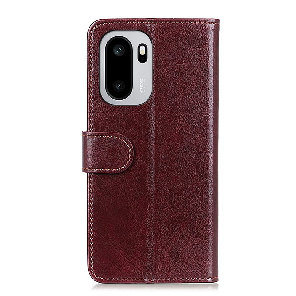  OnePlus 15R Fodral Crazy Horse Läder Brun
